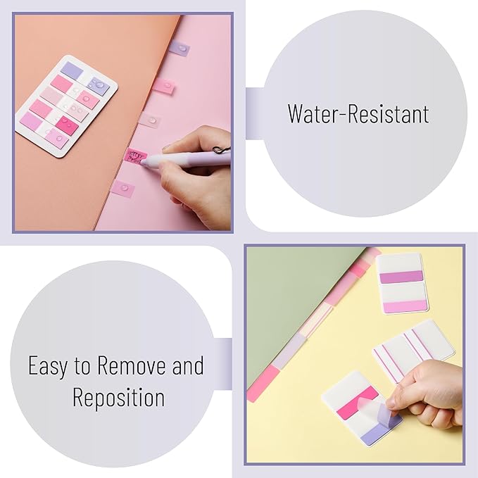 Mr. Pen- Sticky Index Tabs, 500 Pcs, 21 Sets, Colorful Sticky Tabs for Notebooks, Page Markers, Page Tabs for Binders, Page Tabs Sticky Tabs for Books, Notebook Tabs, Book Sticky Tabs for Notebooks-DeskLoop Office