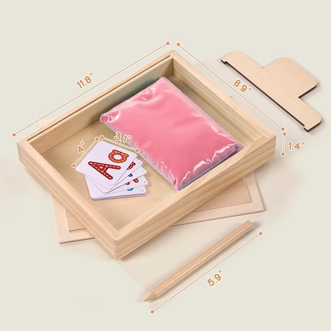 MORITECK Montessori Sand Tray for Kids, Writing Play Sand Tray - Image 7