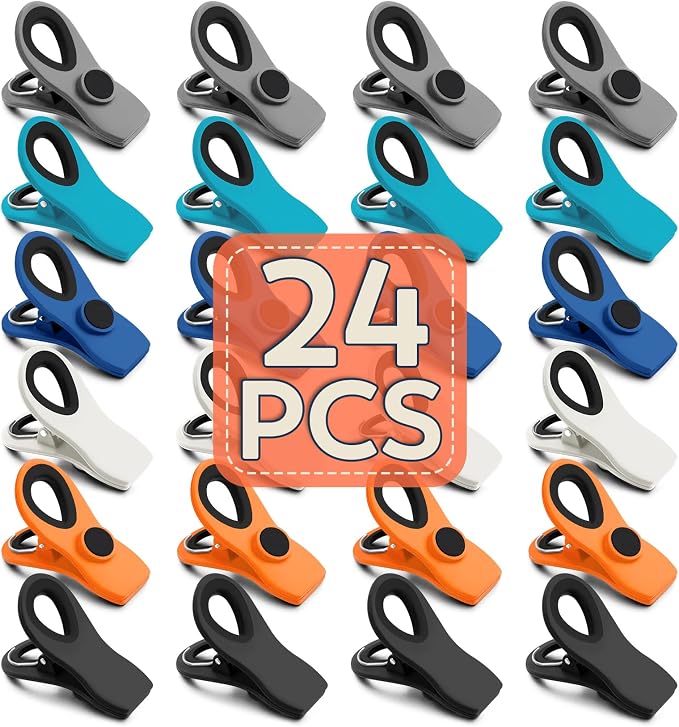 FINDMAG Chip Clips Bag Clips, 24 Pack Bag Clip by FINDMAG
