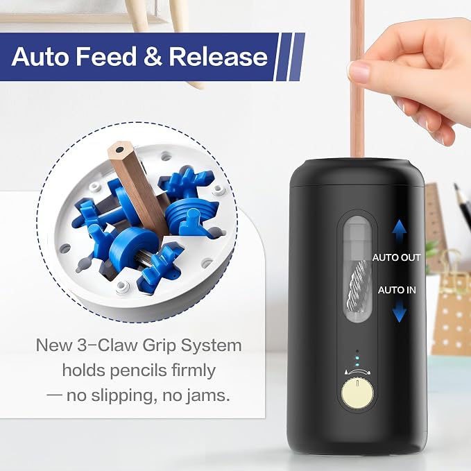 VUSIGN Electric Pencil Sharpener, Fully Automatic Pencil Sharpener - Image 5