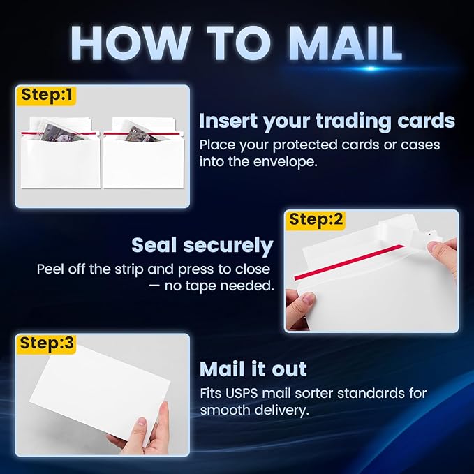 50 Pack Mailer Trading Card Envelopes，7" x 4.35" Trading Card Mailers - Image 7