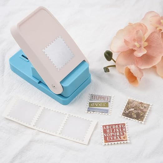2 Pcs Stamp Punch, 1.5x1.25inch Large Rectangular Postage Stamps Punches & - Image 2