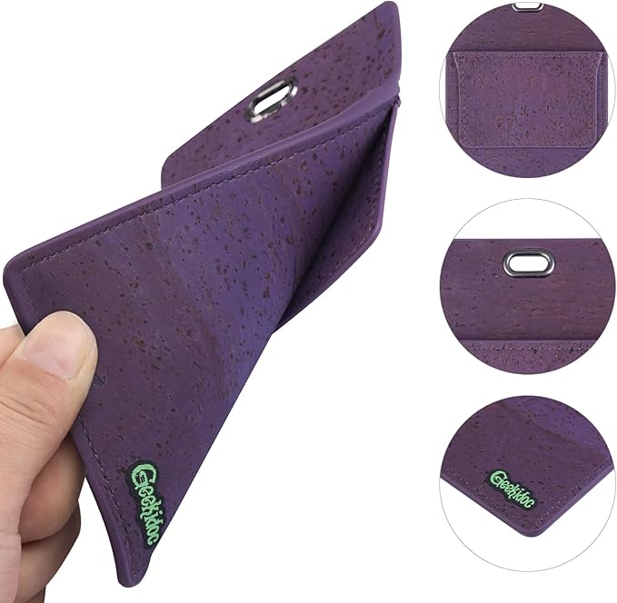 Premium Portuguese Cork Pocket Protector for Men | Multi-Use Pocket Protectors for Shirts and Lab Coats | For Pen, Pencils, Pointers, and More | 1 Pack Purple Pocket Organizer Protector-DeskLoop Office