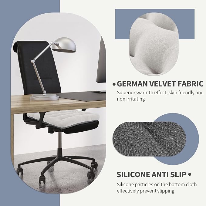 BUYUE Good Support Office Chair Cushion Padded, Soft Velvet Comfortable - Image 5