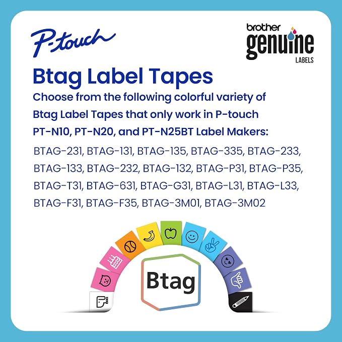 Brother P-Touch PT-N25BT Personal Connected Label Maker, Design&Print2 app - Image 5