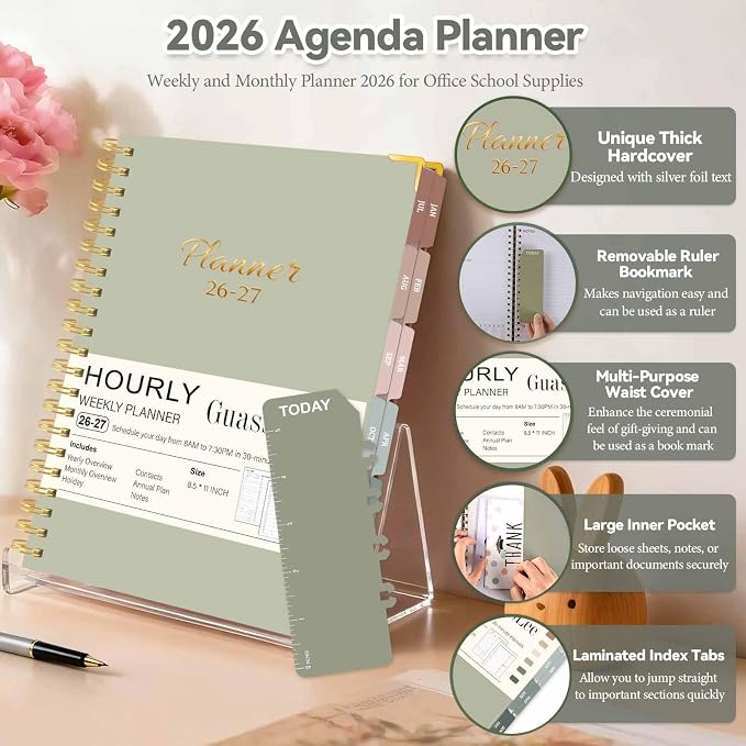 Large 2026-2027 Academic Planner, Weekly & Monthly Appointment Book from Jul. - Image 7