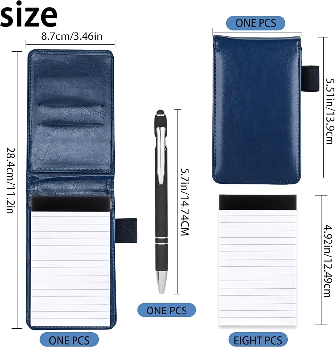 Camelmother 10Pcs Pocket Notepad Holder Set Notebook 3 x 5 Inch - Image 2