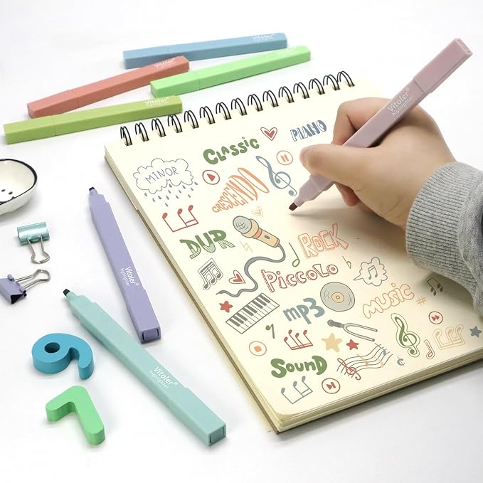 Vitoler Bible Highlighters, Aesthetic No Bleed Bible, Soft Chisel Tip, Cute - Image 6