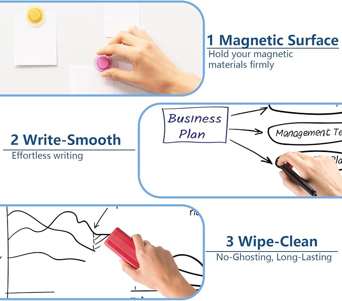 XBoard Magnetic Dry Erase Board/Whiteboard, 36 X 24 Inches Double Sided White - Image 4