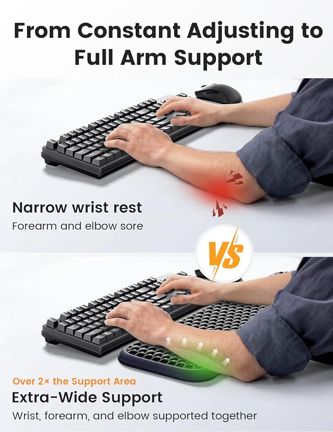 Vaydeer Extra Large Wide Wrist Rest Set - Image 4