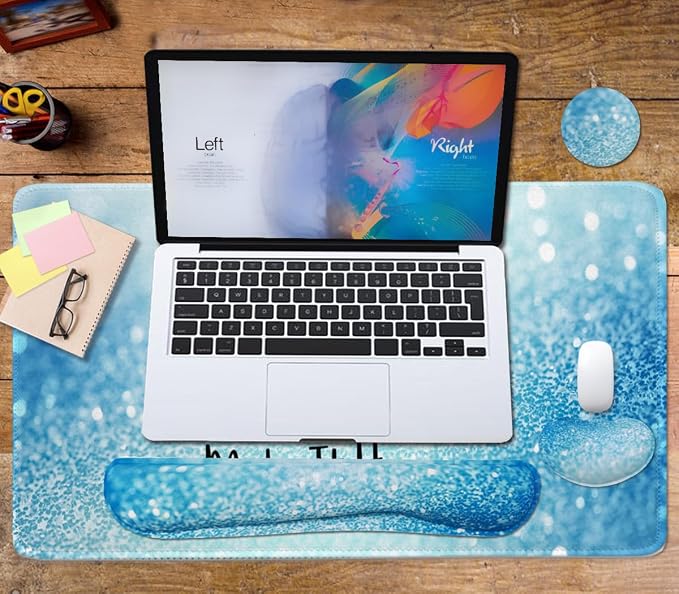 4-in-1 Large Gaming Mouse Pad, Keyboard Wrist Rest Pad & Wrist Support Mousepad - Image 6