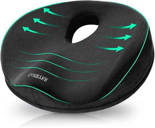 SAHEYER Donut Pillow for Tailbone Pain, Memory Foam Hemorrhoids Pillow for by SAHEYER