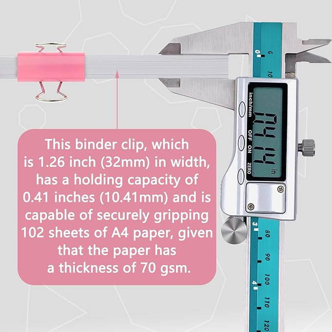 Ykimok 48 Pcs Medium Binder Clips, 1.25 inch, Colored Binder Clips, Paper - Image 2