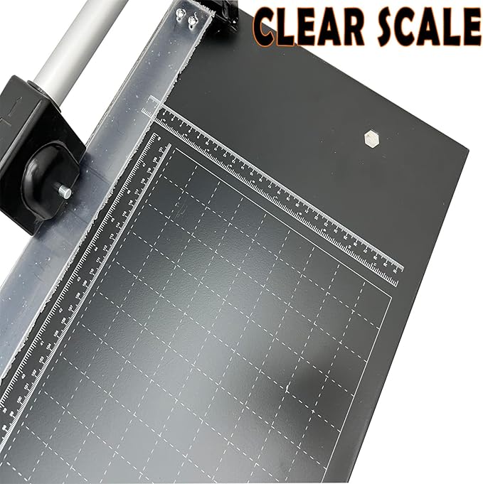 48'' Manual Rotary Paper Trimmer Cutter with an Angle Line Rolling Guillotine Paper Cutting Machine for Cutting Photo Paper, Film（Black）-DeskLoop Office