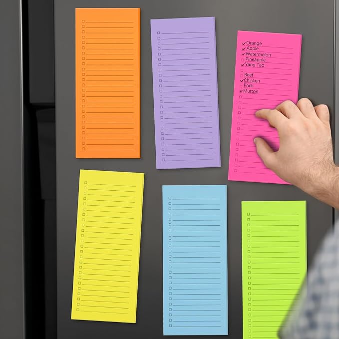 6 Pack Magnetic Notepads, Notepads Grocery List Magnet Pad - Image 2