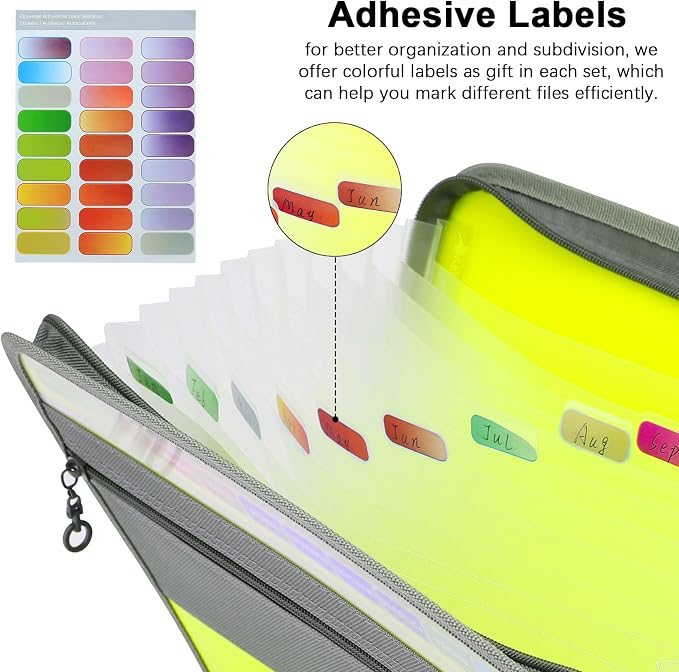NAFY Expanding File Folder, 13 Pockets Document Organizer - Image 5