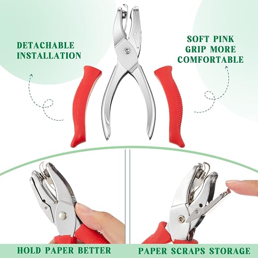 Zonon 3 Pcs Hole Punch Shapes Single Hole Paper Punchers - Image 3