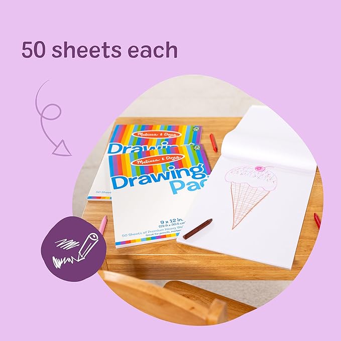 Melissa & Doug Drawing Paper, Sketch Pad, Writing or Painting - Image 4