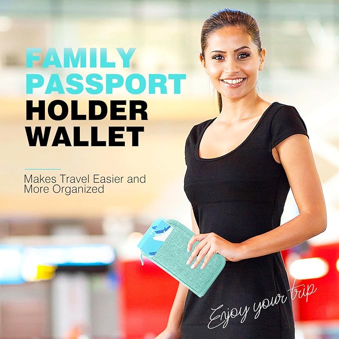 Single Passport Holder for Travel, RFID Travel Document Organizer for Women - Image 7