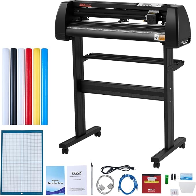 VEVOR 28-inch Cutting Machine for Vinyl, Features LCD Screen, Dual Adjustable by VEVOR