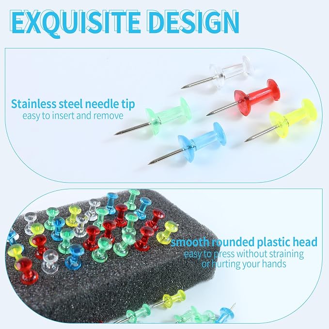 200 Colored Push Pins - Image 3