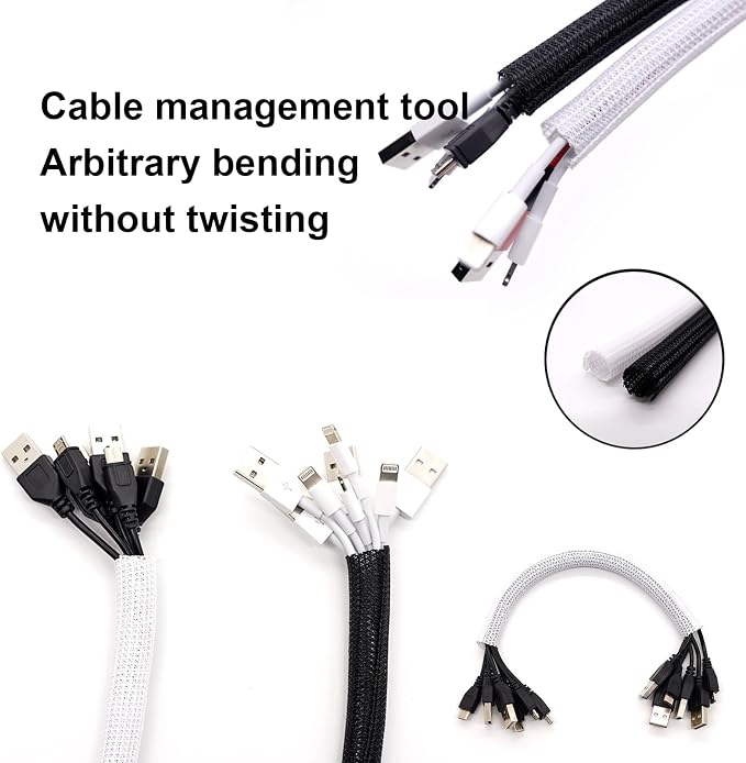 QCSIW 1/4" x 100ft Black Cable Sleeve Protector - Image 6