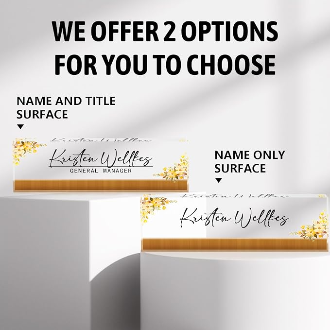 Custom Desk Name Plate Personalized, Acrylic Name Plates - Image 4