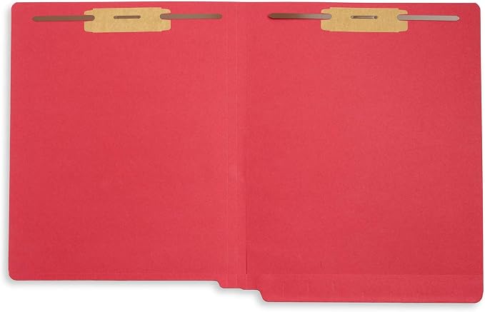 100 Red End Tab Fastener File Folders - Image 5