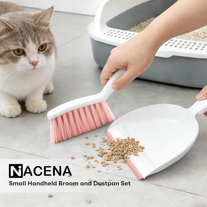 NACENA Handheld Dustpan and Broom Set – Mini Compact Brush Combo - Image 7