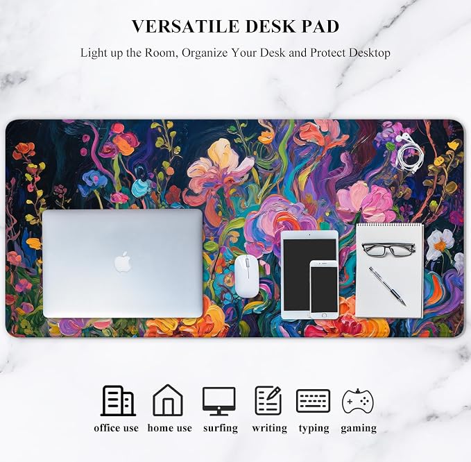 Auhoahsil Desk Mat, Ultra Large Mouse Pad, XXL Gaming Mousepad, Pretty Desk Pad - Image 7