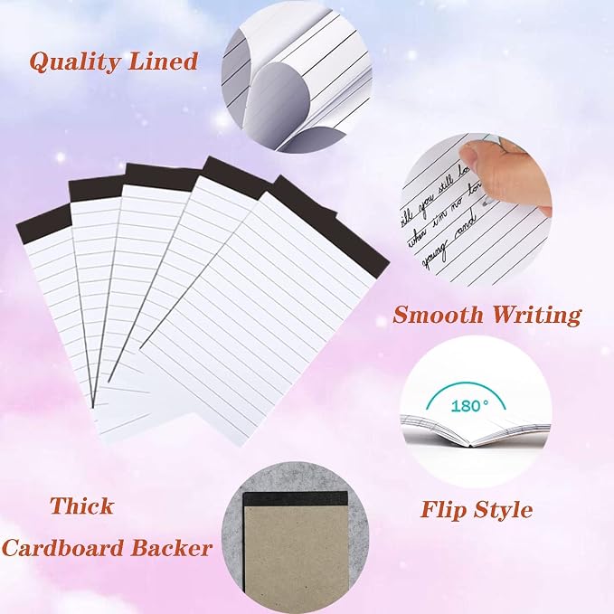 10 Pack Pocket Mini Notepads Refills, Memo Pad, 3×5Inch Lined Writing Pads - Image 3