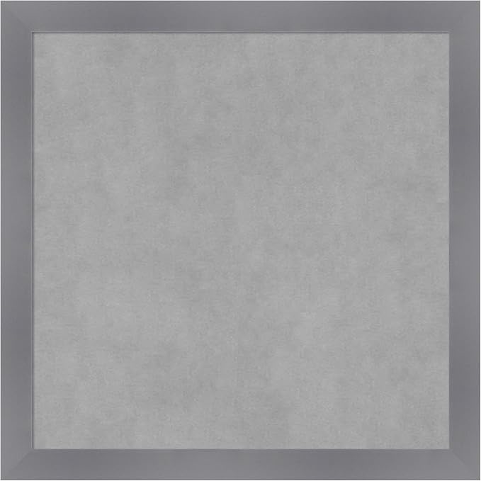 Amanti Art Grey Framed Magnetic Board 22x22 Medium Vision Board by AmantiArt