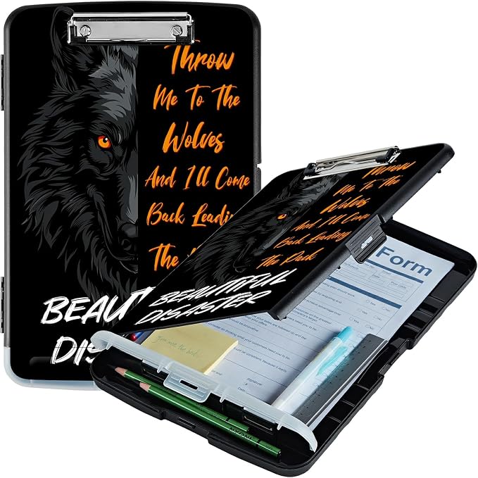 A4 Clipboard with Storage Pen Holder, Clipboards Organizer Nursing Clipboard by Unknown