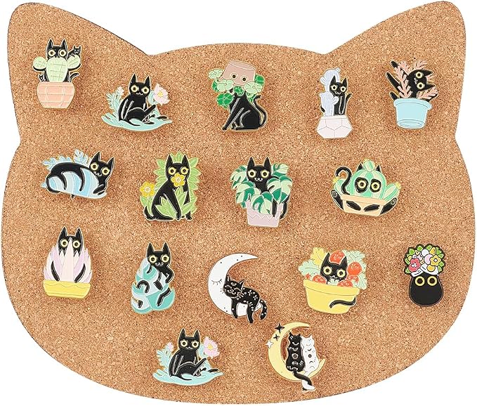 BENECREAT Pin Board Cat Cork Board, 0.4inch Thick Bulletin Display Board Wall by BENECREAT