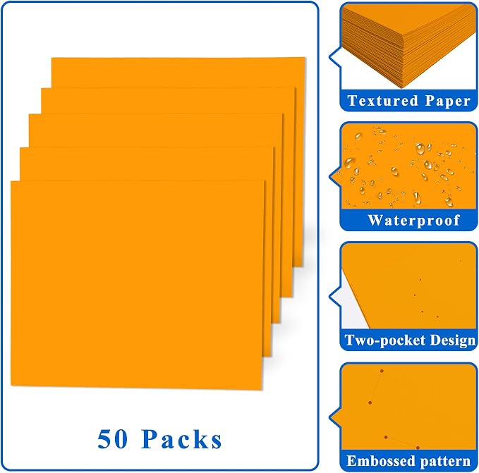 Zzrywuty 50 Packs Two Pocket File Folders - Image 4