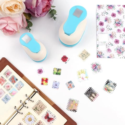 BAOFALI 2 PCS Stamp Puncher 1.2"x1"and 0.8"x0.7" Stamp Punch Rectangular - Image 5