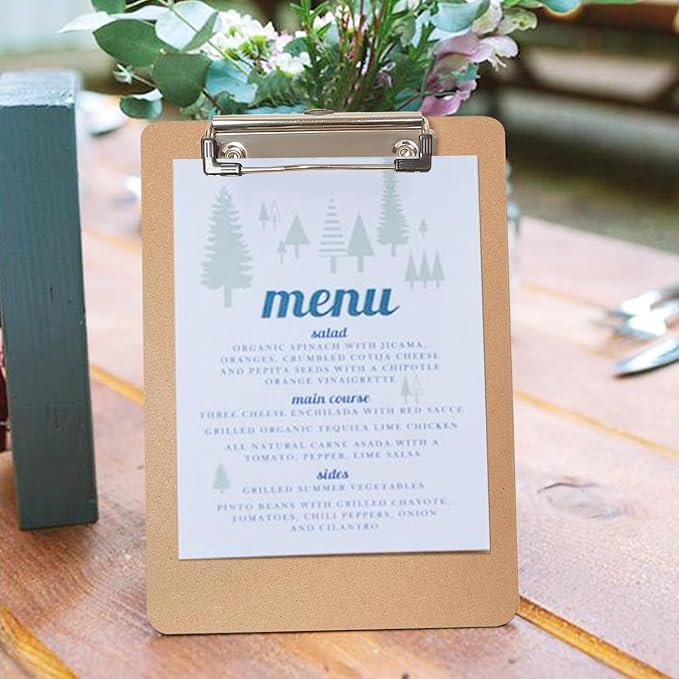 Mini Clipboards, 32 Pack 6" x 9" Small Clipboards Bulk, Wooden Memo Mini Clip - Image 5