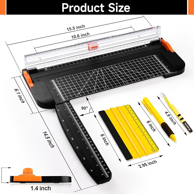 TECKWRAP Paper Cutter & A4 Trimmer – Straight Cutter - Image 2