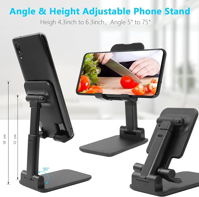 2 Pack Phone Stand for Desk, Angle & Height Adjustable Phone Holder | Fully - Image 2