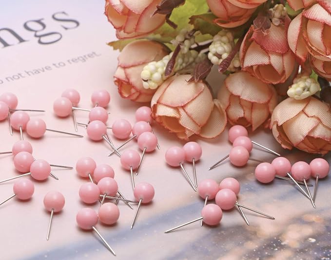 Tupalizy 100PCS 1/4 Inch Small Round Head Map Tacks Pins - Image 6