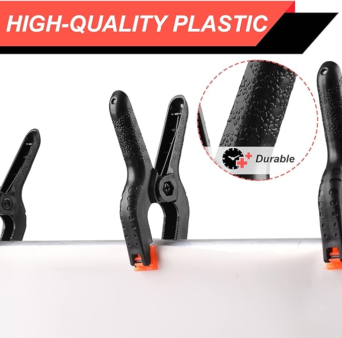 8 Pack Spring Clamps, 4.5inch Plastic Clips, Small Backdrop Clips, Clamps Heavy - Image 3