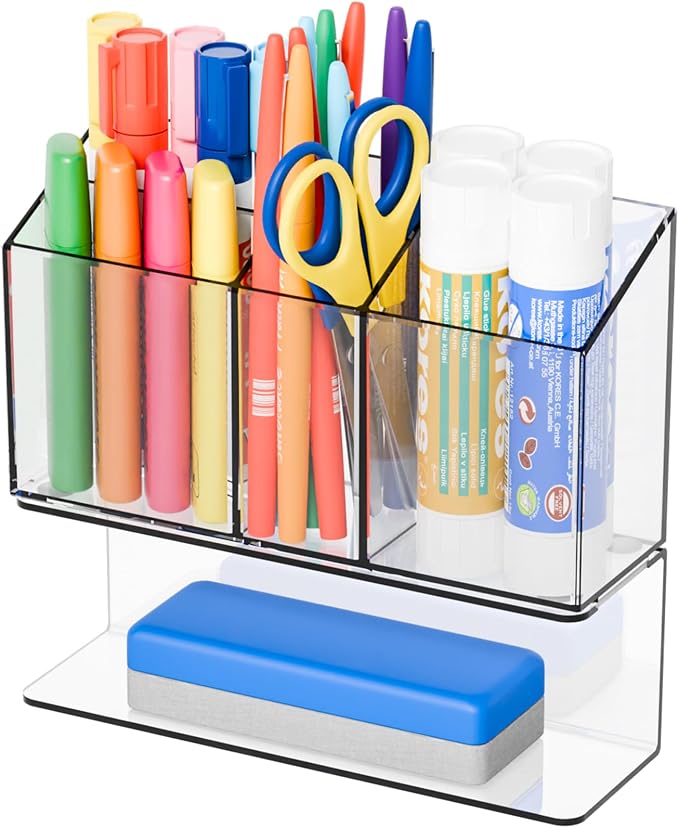 Yieach Clear Magnetic Dry Erase Marker Holder by Yieach