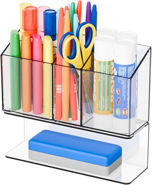 Yieach Clear Magnetic Dry Erase Marker Holder by Yieach
