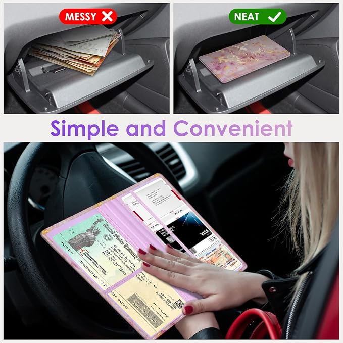 Car Registration and Insurance Holder，Colour Patterns Men Women Car License - Image 5
