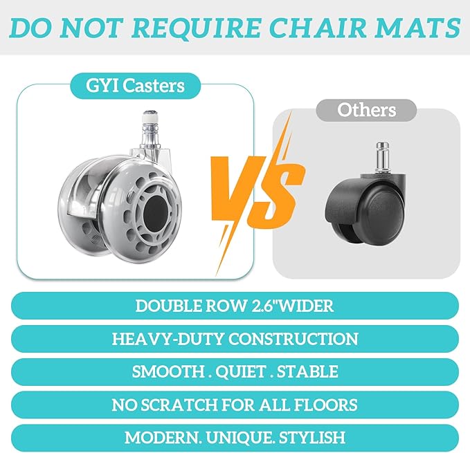 GYI O205P High Back Executive Office Chair, Big and Tall Office Chair 400LBS with Rubber Wheels,Ergonomic Adjustable Computer Desk Chairs with Padded Flip-up Armrests,Lumbar Support (Grey)-DeskLoop Office