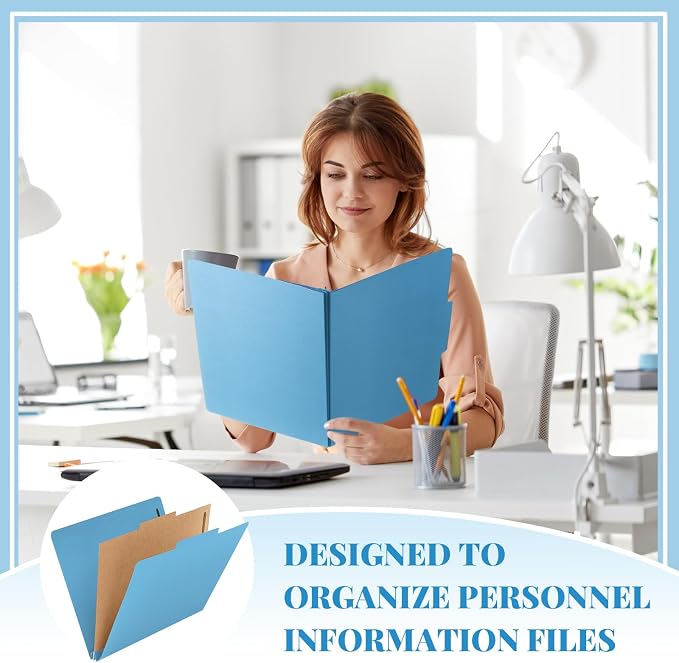 Skyygemm 12 Pcs Classification Folders 3 Pocket Dividers Letter Size Employee - Image 6