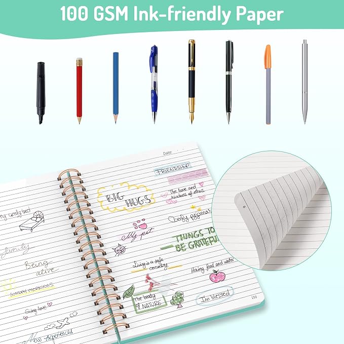 Forvencer A4 Lined Spiral Journal Notebook - Image 6