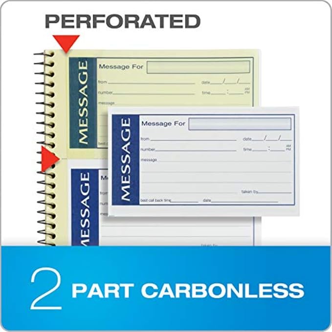Adams Write 'N Stick Message Pad, Carbonless, 5-1/4" x 11", 200 Sets per Book - Image 4
