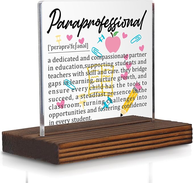 Paraprofessional Gifts, Thank You Desk Sign by Pariveca