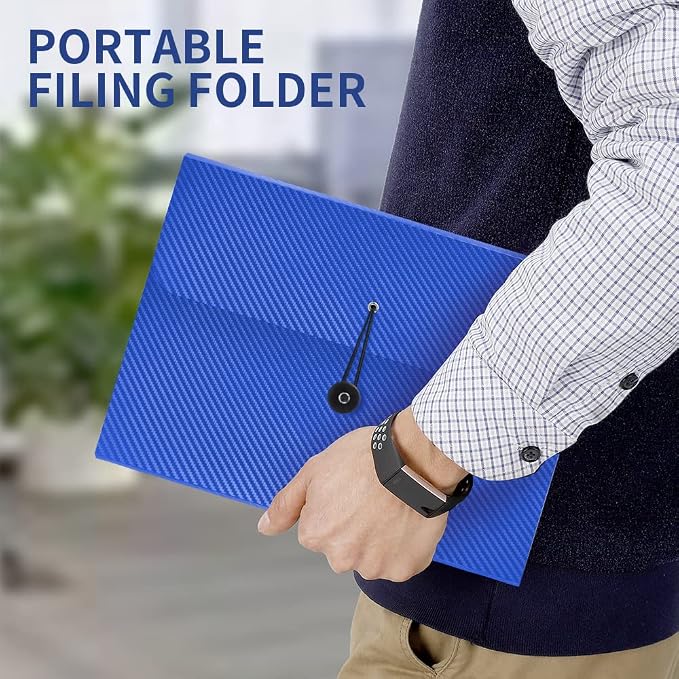 Expanding File Folder, 13 Pockets Accordian File Holder Organizer, A4 Letter - Image 6